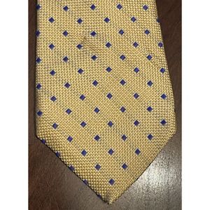 Lands End Blue Gold 100% Silk Men’s Neck Tie Made In China
